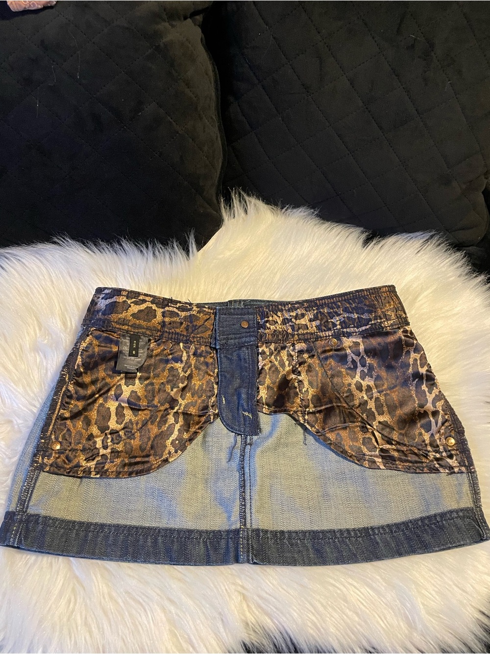 Quality Denim X2 Mini Skirt in Dark Blue - Classic Casual